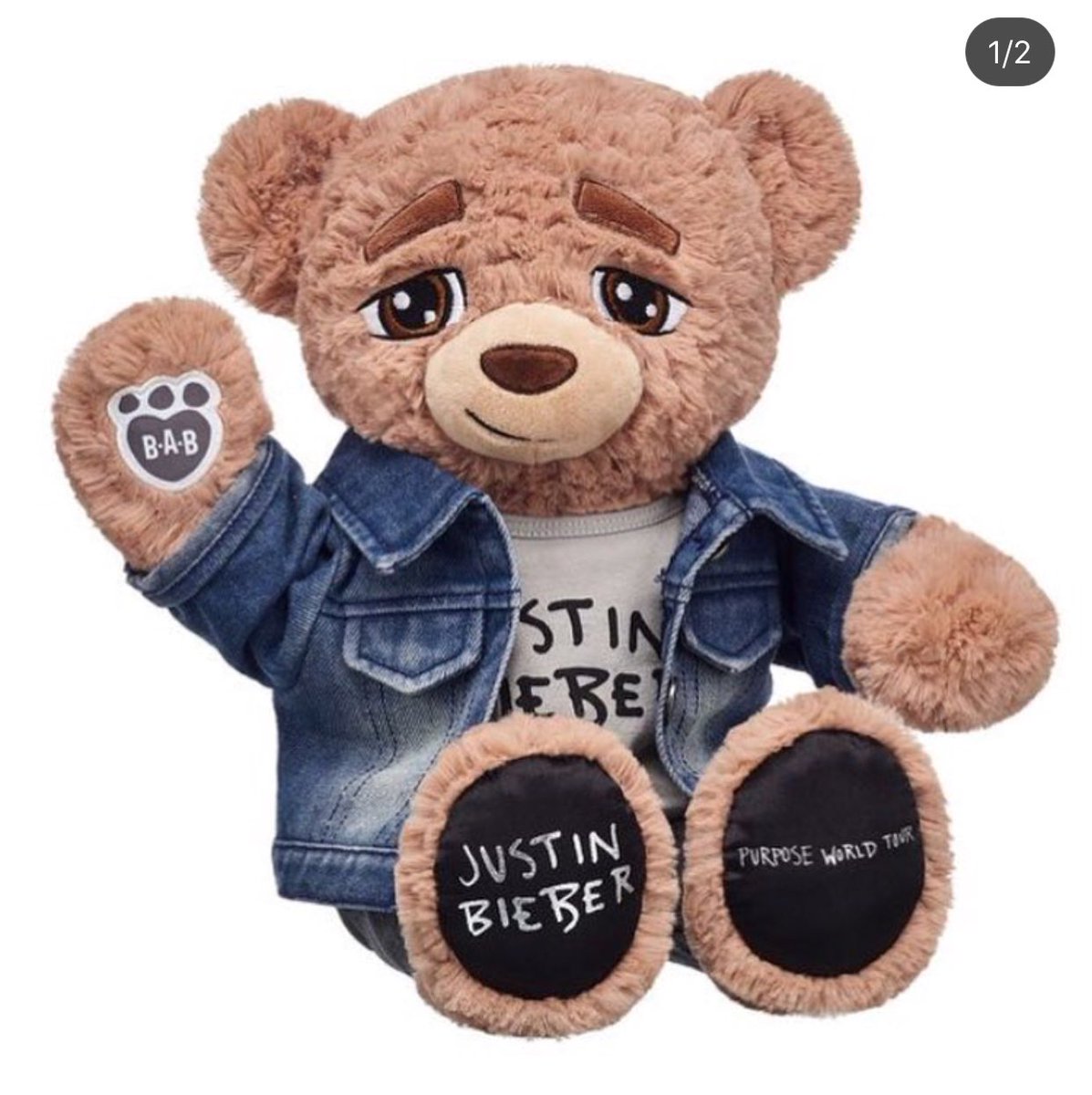 tbiebear's tweet photo. Yes I kinda look different but I’m officially available at @buildabear #BieberBear https://t.co/svhEOzJB4F
