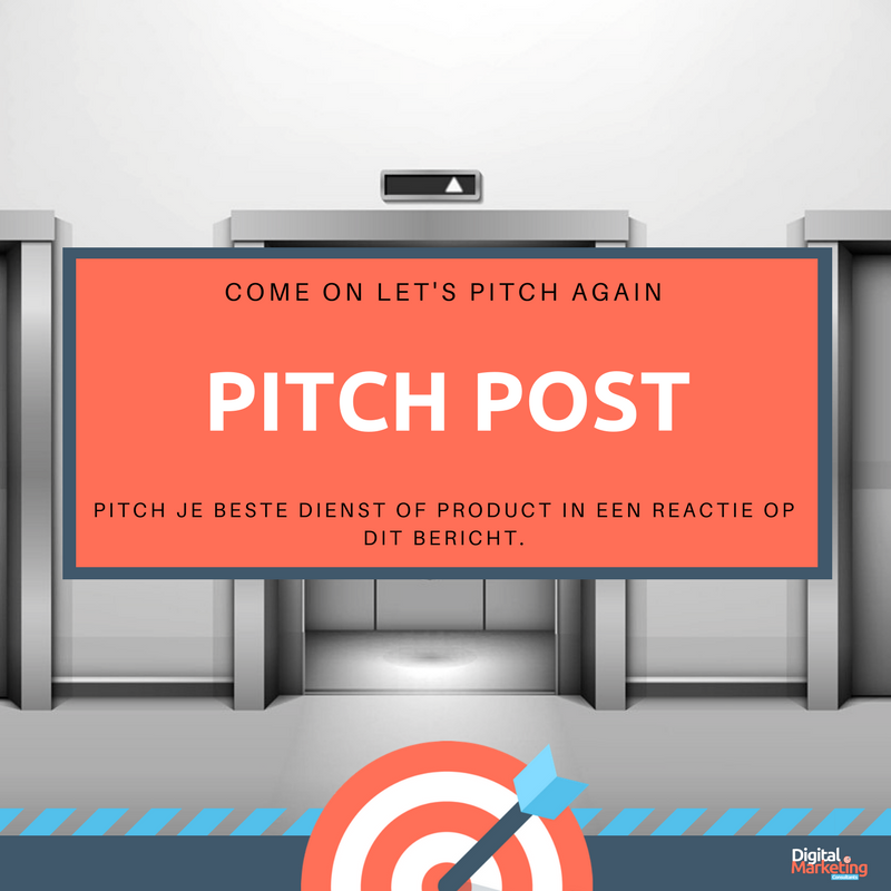 DMC_social's tweet photo. 🚀📢 PITCH post 📢🚀
#DigitalMarketingConsultants #Onlinegroeien #Pitchpost #Elevatorpitch #Pitchjebusiness #Pitchjeproduct #Pitchjedienst https://t.co/6hgUQGmpnm