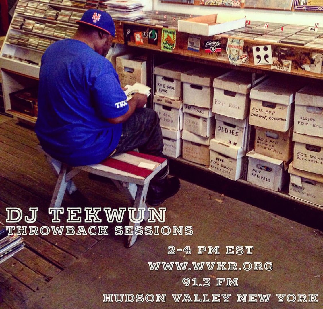 nightlife845's tweet photo. @djtekwun #Live TODAY #ThrowBackSessions #Thursdays 2-4:pm @wvkr_fm 91.3fm #WVKR #independentradio #845 #914 #HudsonValley #newyork https://t.co/sQCizD6VTQ