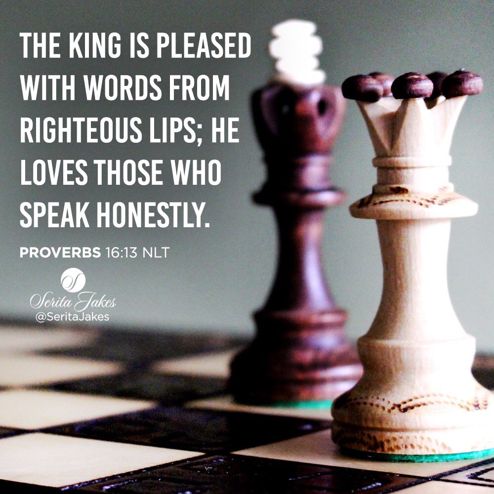 FirstLadyJakes's tweet photo. π GM! The king is pleased with words from righteous lips; he loves those who speak honestly. Prov 16:13 NLT #OhToPleaseGod #DailyDevotion https://t.co/fw6ZZGA9Zj
