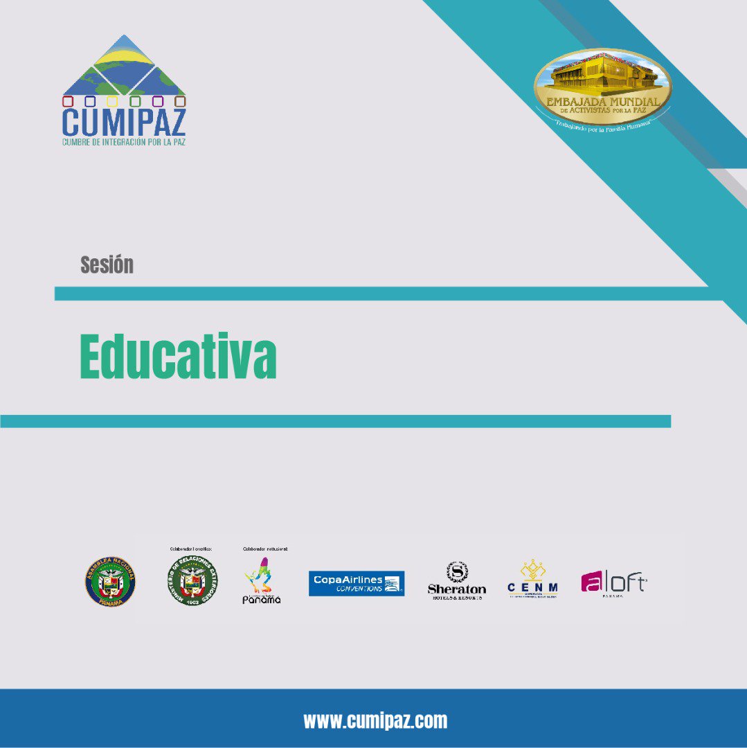 embajadaporpaz's tweet image. En breve inicia la Sesión Educativa de la 3ª edición de #CUMIPAZ, la cual se desarrolla en @sedeparlatino en #PANAMA