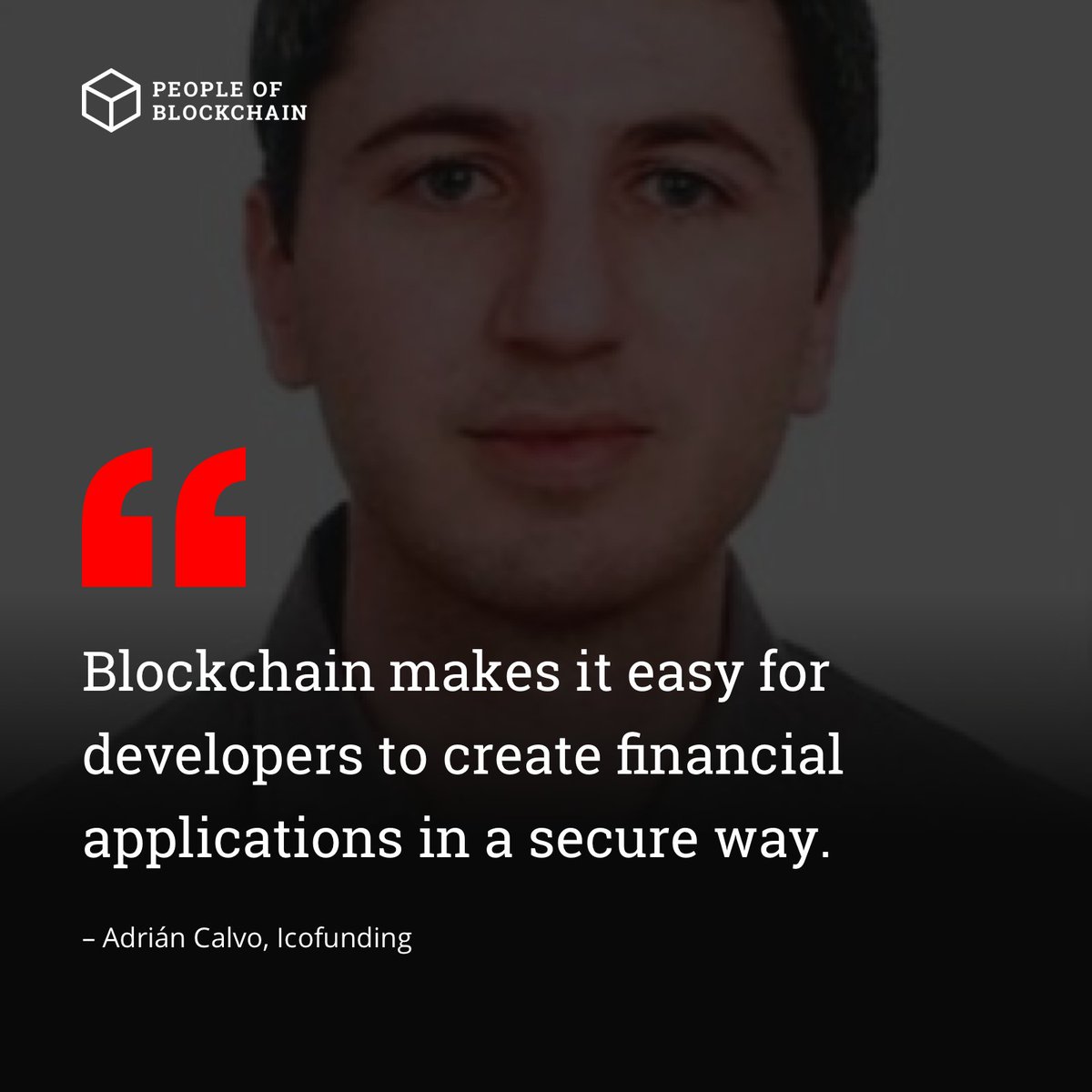 Adrian Calvo is a Software Engineer who has been involved in the blockchain community #blockchain #peopleofblockchain #tech #bitcoin #ico
