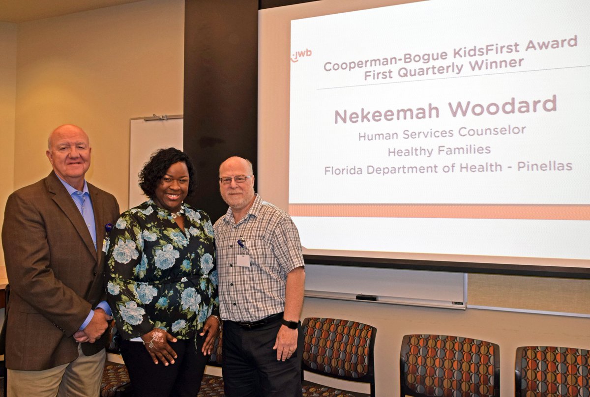 JWBPinellas's tweet photo. Congrats to our 2017 Cooperman-Bogue KidsFirst 1st Quarterly Winner – Nekeemah Woodard of @HealthyFla Healthy Families Pinellas #JWBBoard https://t.co/DAe5LGO61c