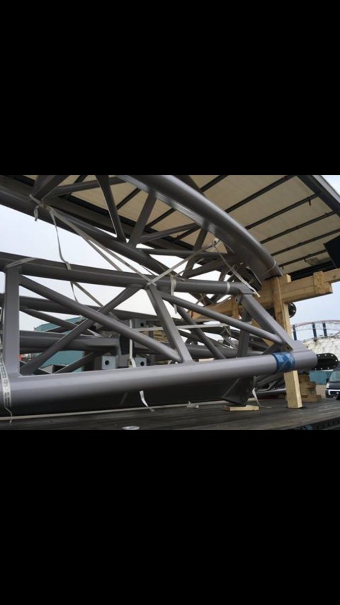 CoasterForce's tweet photo. #ICONUpdate The first pieces of track have arrived for #ICON at @Pleasure_Beach https://t.co/2IzzxdW2nu