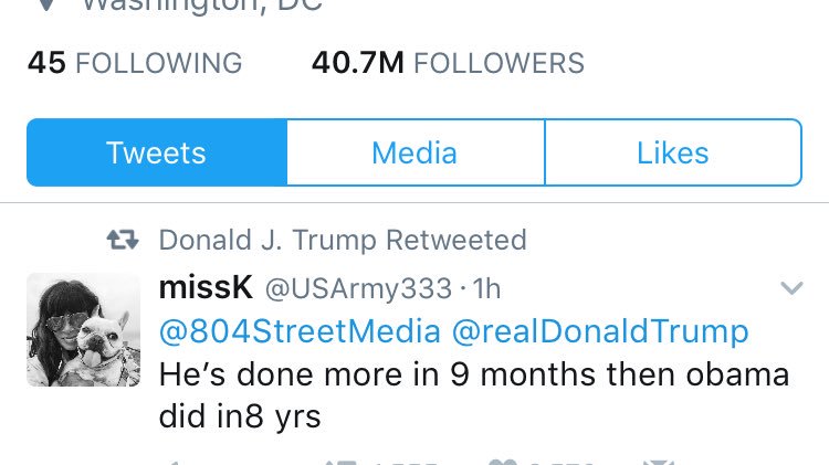 themstems's tweet photo. Does the #25thAmendment not state something about automatic removal if the POTUS RTs something crushingly pathetic like this? #thenobama https://t.co/DZ5tzKuXJP