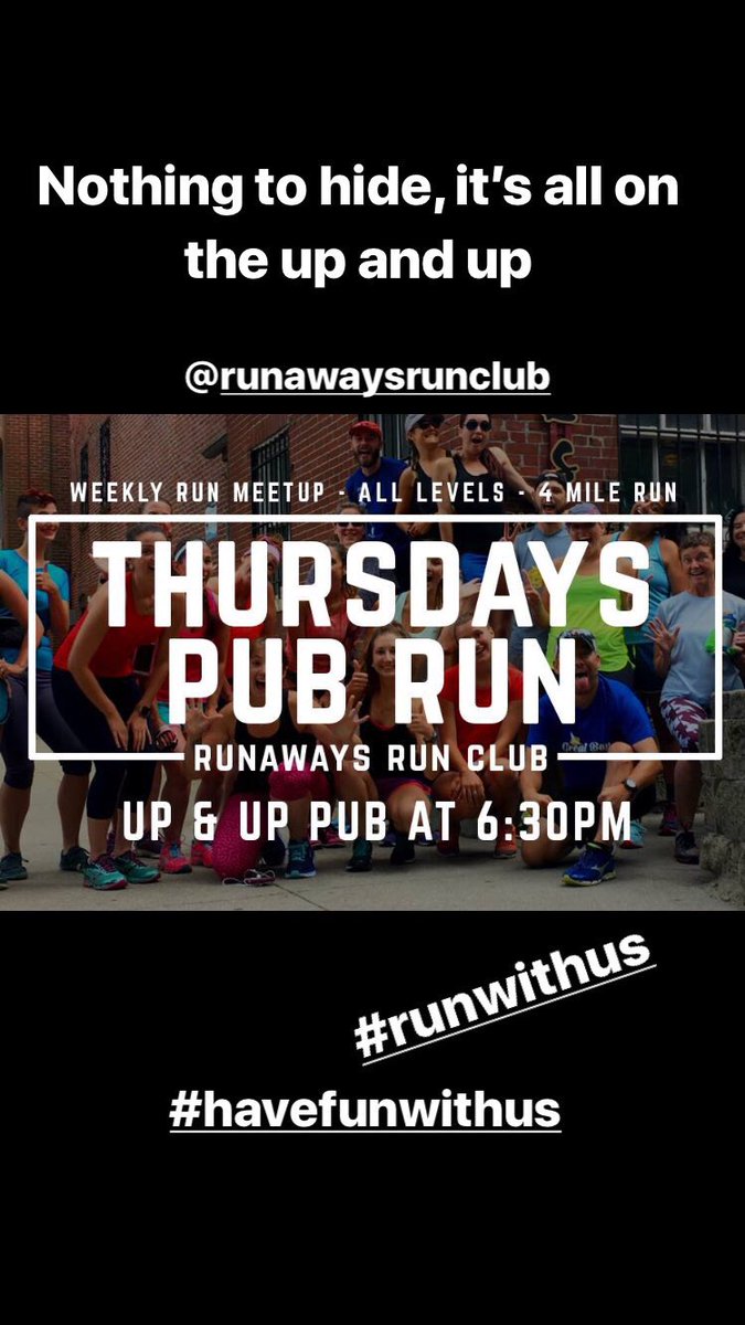 The crew heads south tonight, come out and join the fun at <a href="/upandup_saco/">Up & Up</a> #runwithus <a href="/RunawaysRunClub/">Runaways Run Club</a>