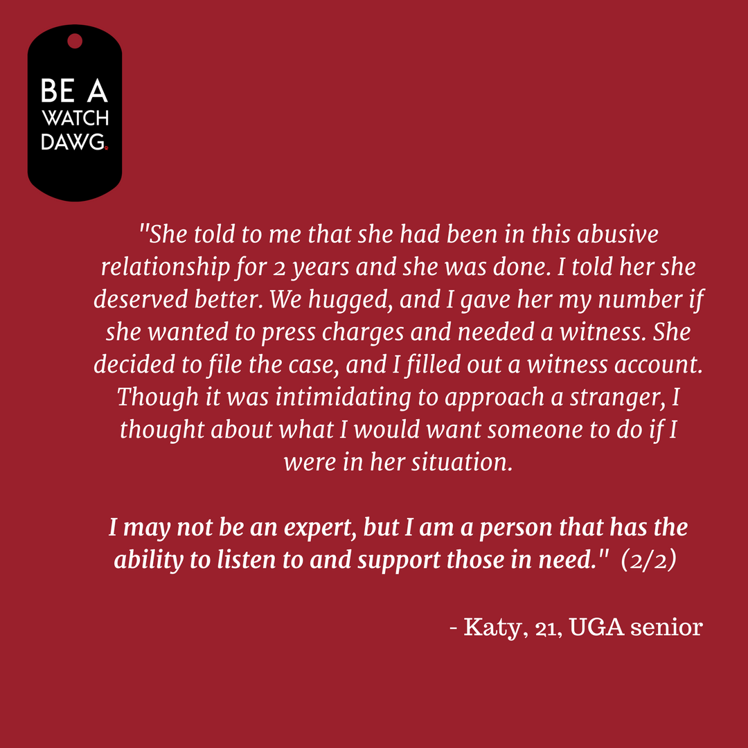 InterveneUGA's tweet photo. Katy is a UGA student who made a difference. Read her story on how she intervened. #BeAWatchDawg #WatchDawgNation #healthydawg @healthydawg https://t.co/vSfUkrIl1R