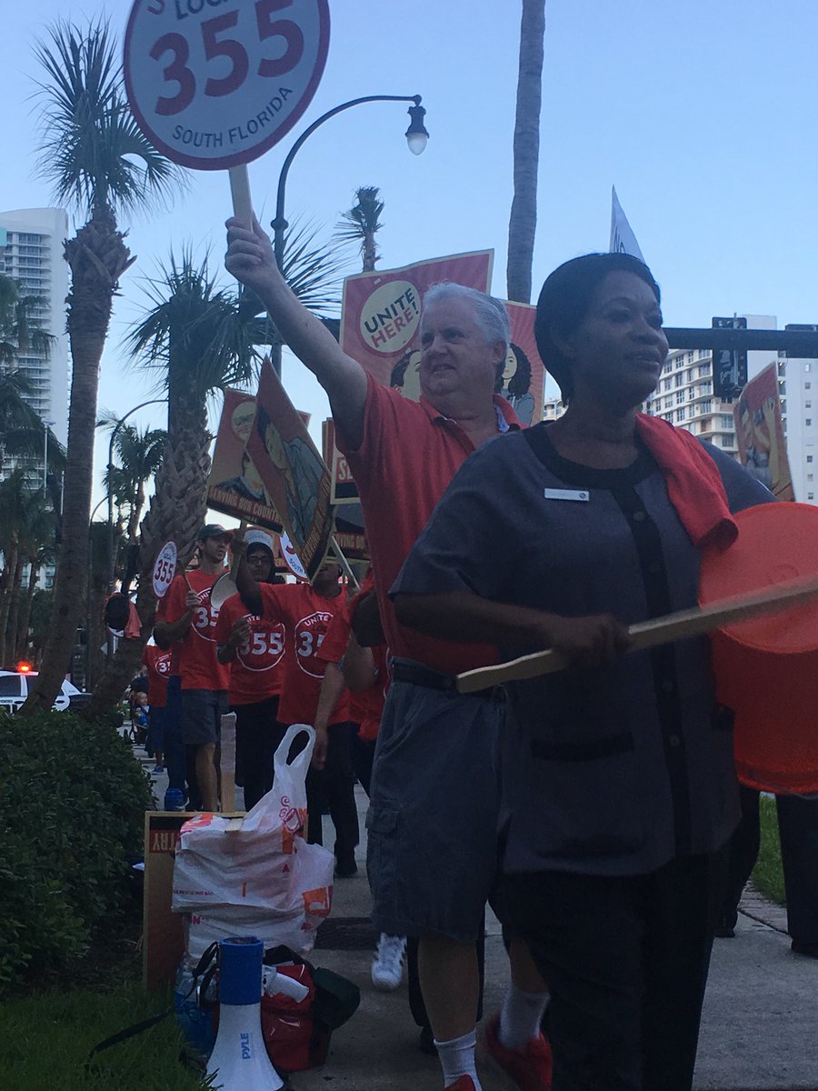 unitehere's tweet photo. Diplomat workers in SoFla Kicking off today's day of action! They recently voted to authorize a strike. #unitehere https://t.co/0OrDOwyuOz https://t.co/07ZHdhsKyW