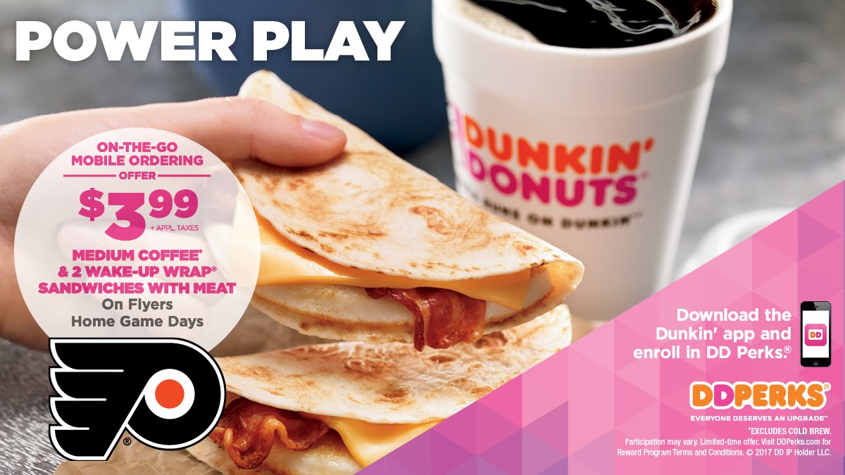 Happy Gameday! Start it off with @DunkinPhilly. #FlyersRunOnDunkin https://t.co/VK0N2IF4Mj