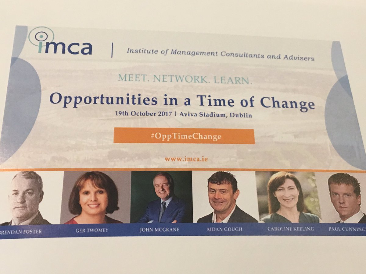 Elaine_AIBF's tweet photo. Opportunities in a Time of Change -gr8 Networking & learning here in #aviva @IMCAIreland @brenfoster2011 @RTENewsPaulC #OppTimeChange https://t.co/RJpgX4be8a