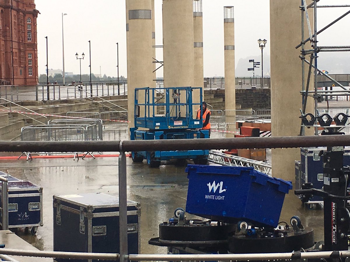It is all go today in a wet Cardiff Bay! @mrmarcrees <a href="/verticalkate/">Kate Lawrence</a> <a href="/RubiconDance/">Rubicon Dance</a> <a href="/theCentre/">Wales Millennium Centre</a> <a href="/Craftedspace/">Craftedspace</a> <a href="/pureevilgallery/">Pure Evil</a>