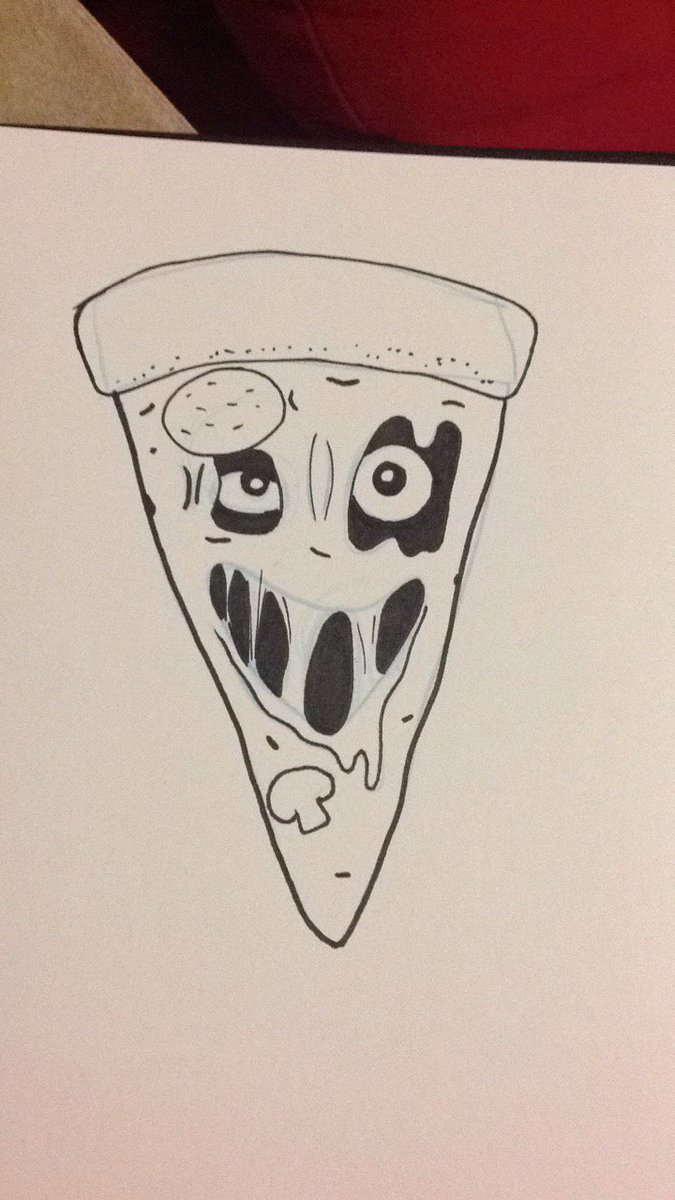 BelugaToons's tweet photo. The pizza dude from the Gorillaz Saturnz Barz video #Inktober #FoodFright #gorillaz https://t.co/v5tHBHyVn2