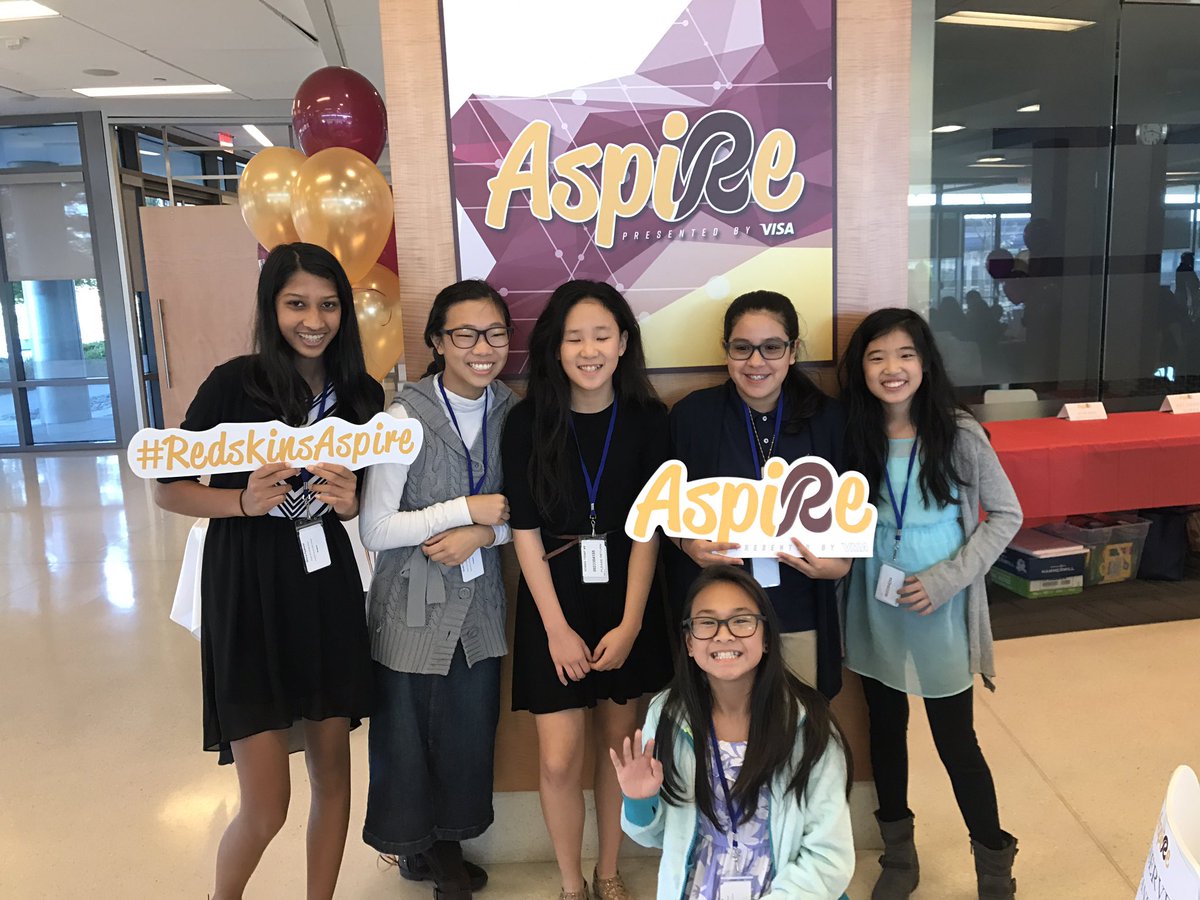 commandersCR's tweet photo. Our #RedskinsAspire initiative will create lots of #GirlPower at our Summit on @Visa campus! https://t.co/ouldppttam