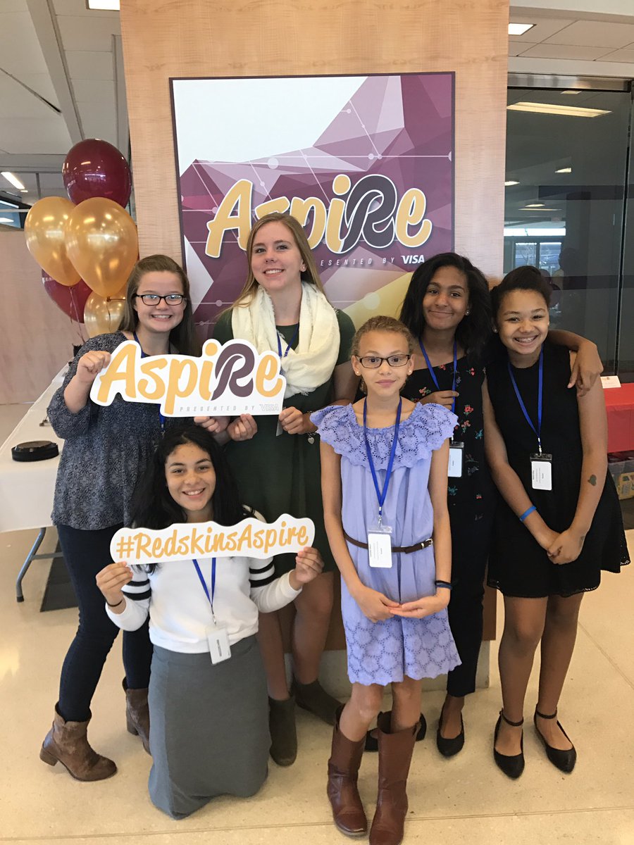 commandersCR's tweet photo. Our #RedskinsAspire initiative will create lots of #GirlPower at our Summit on @Visa campus! https://t.co/ouldppttam