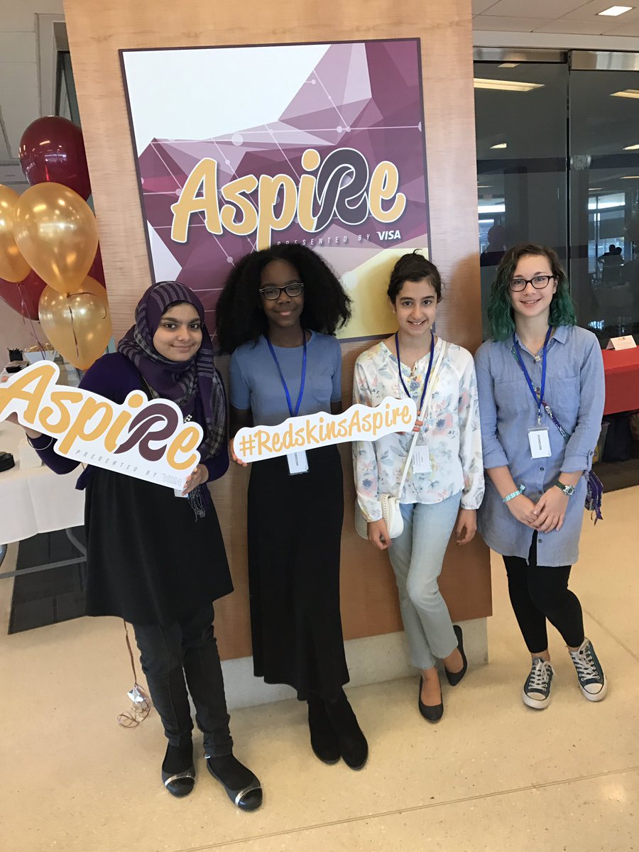commandersCR's tweet photo. Our #RedskinsAspire initiative will create lots of #GirlPower at our Summit on @Visa campus! https://t.co/ouldppttam
