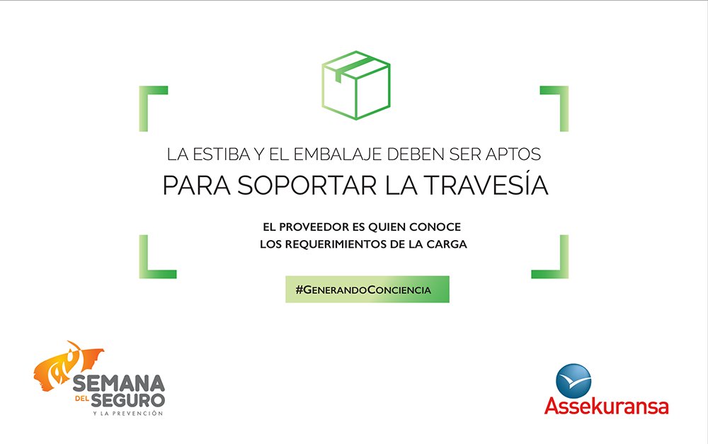 Assekuransa's tweet photo. La estiba y embalaje deben ser aptos  para soportar la travesía.El proveedor es quien conoce los requerimientos de la carga.#Semanadelseguro https://t.co/x36cwHvKBC