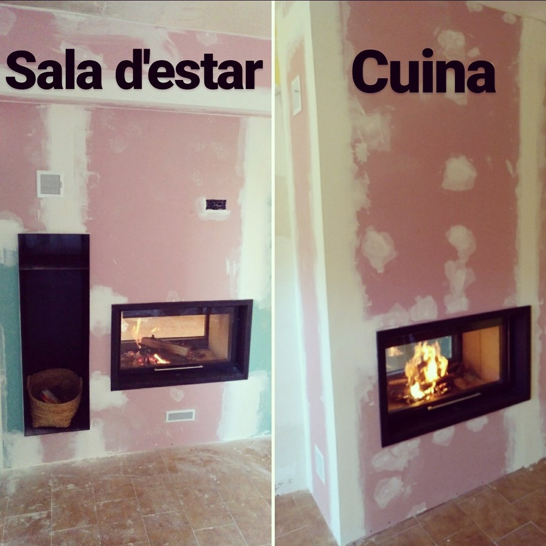 _Fivaller_'s tweet photo. Llar de foc doble cara amb llenyer i aprofitament de l'escalfor.
#insert #llardefoc #aprofitamentdelescalfor #llenyer https://t.co/Vbcp0nHrPt