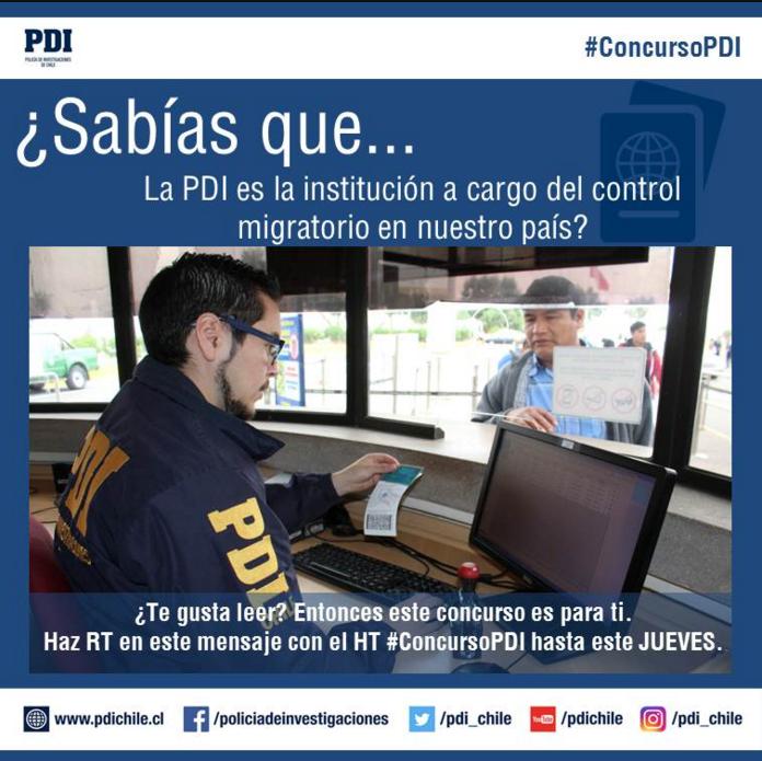 PDI_CHILE's tweet photo. #ConcursoPDI ¿Sabías que estamos a cargo del control migratorio en #Chile? ¿si?. Dale RT a la publicación y participa!!! 🕵‍♀🕵 https://t.co/vmZLpY9IdK