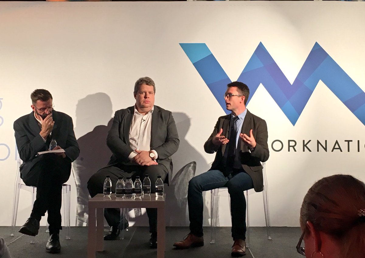 collettegreen's tweet photo. Panel with @morleysmith and @Gregghardie discussing millennials in the workplace using the tech they're used to @Totalmobile #WorkNation2017 https://t.co/Q2WCTeNAcd