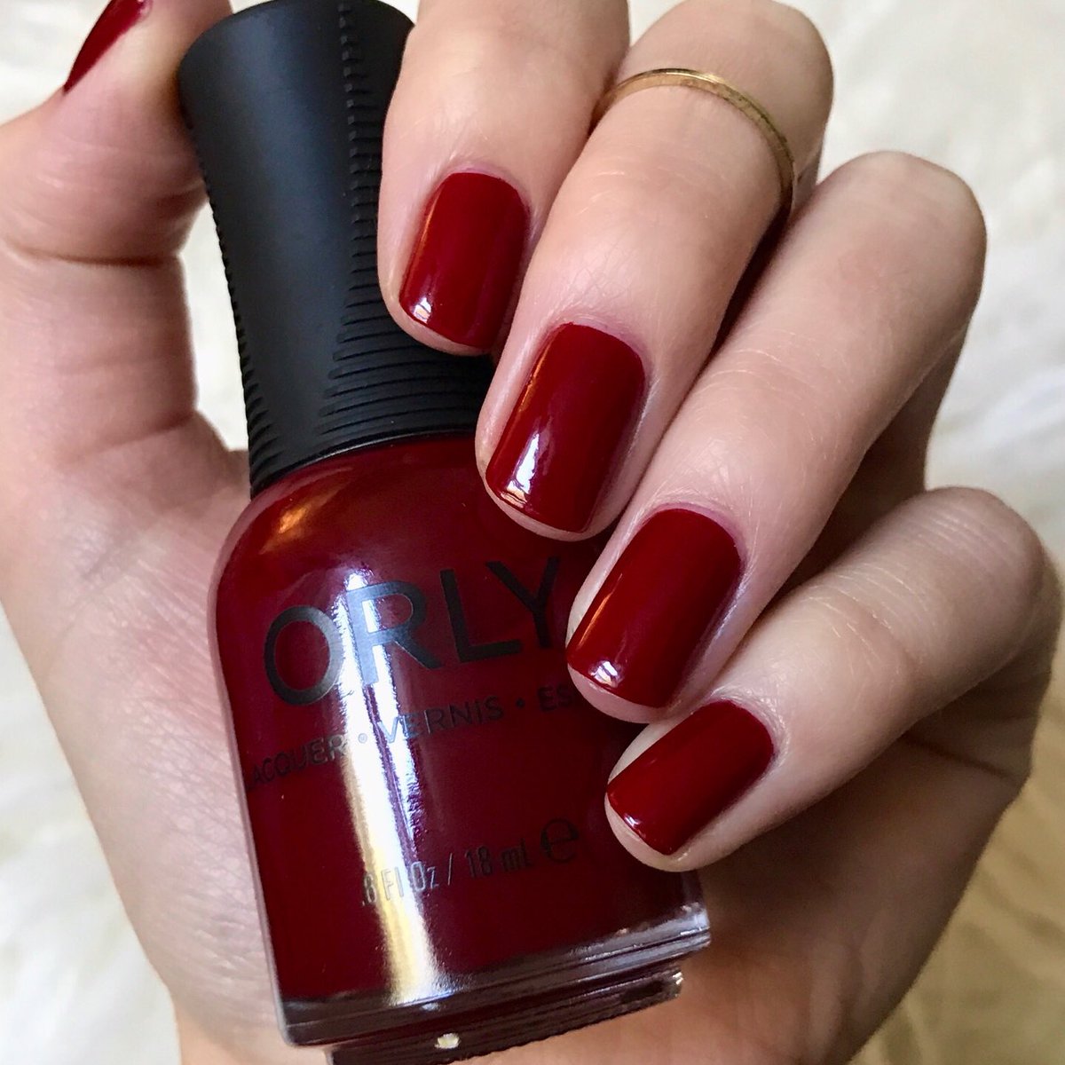 hjs_nails's tweet photo. 'Just Bitten' from the @Orlynails Velvet Dream Fall collection is the perfect Halloween blood red mani! 🦇 #orlynails #justbitten #onmynails https://t.co/eJOSoVlyhu