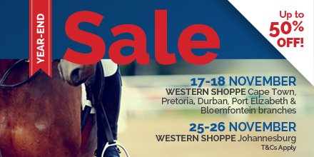 westernshoppe's tweet photo. Up to 50% OFF @ the Annual Year-End Sale!Saddle Sale NOW ON,up to 40% OFF https://t.co/QygSQNDoik. Sale lists coming soon.T&amp;Cs Apply.#WSsale https://t.co/QYoPgYa28l