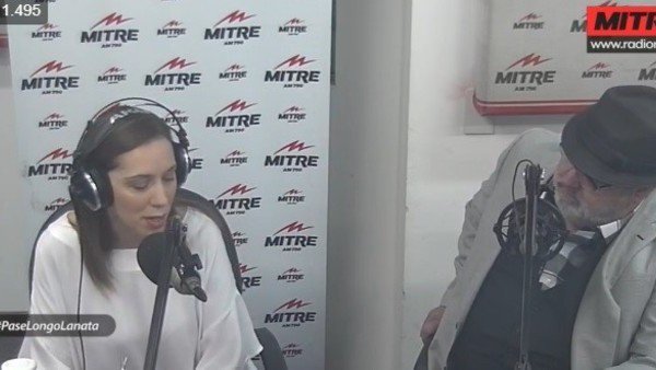 clarincom's tweet photo. María Eugenia Vidal, con Lanata y Longobardi: "Lo de Santiago Maldonado es raro" https://t.co/fCuEGbF9HH https://t.co/PmeSRDNZX9