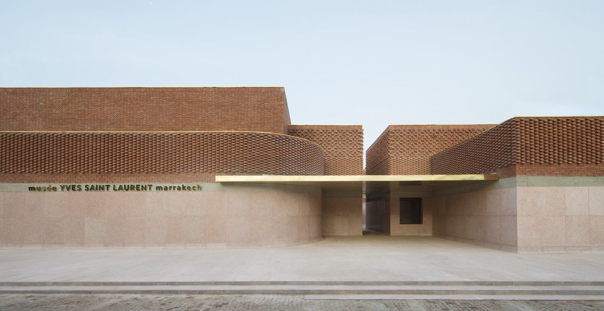 Bouygues_C's tweet photo. The new #YvesSaintLaurent Marrakech museum, designed & built by #BYMARO, was opened to the public https://t.co/M9eCxpiaOg https://t.co/GIF1h7Vool