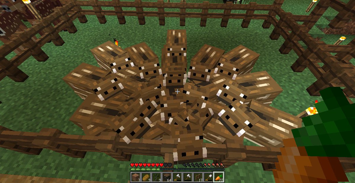 Danchan T イノシシにえさやり中 黄昏の森 Minecraft Pc版 その後スタッフがおいしくいいただきました