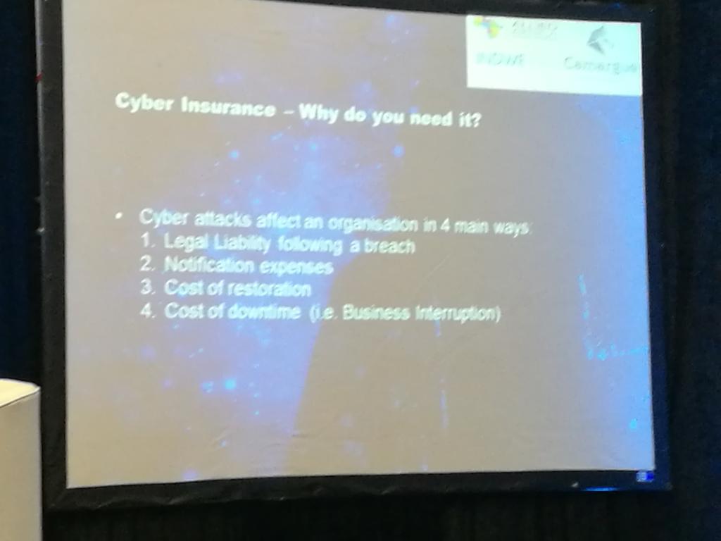 covertony's tweet photo. #IIB2017 @CamargueUM @IndweRisk Why do you need #Cyber Insurance? 4 reasons https://t.co/oveaivxJYz