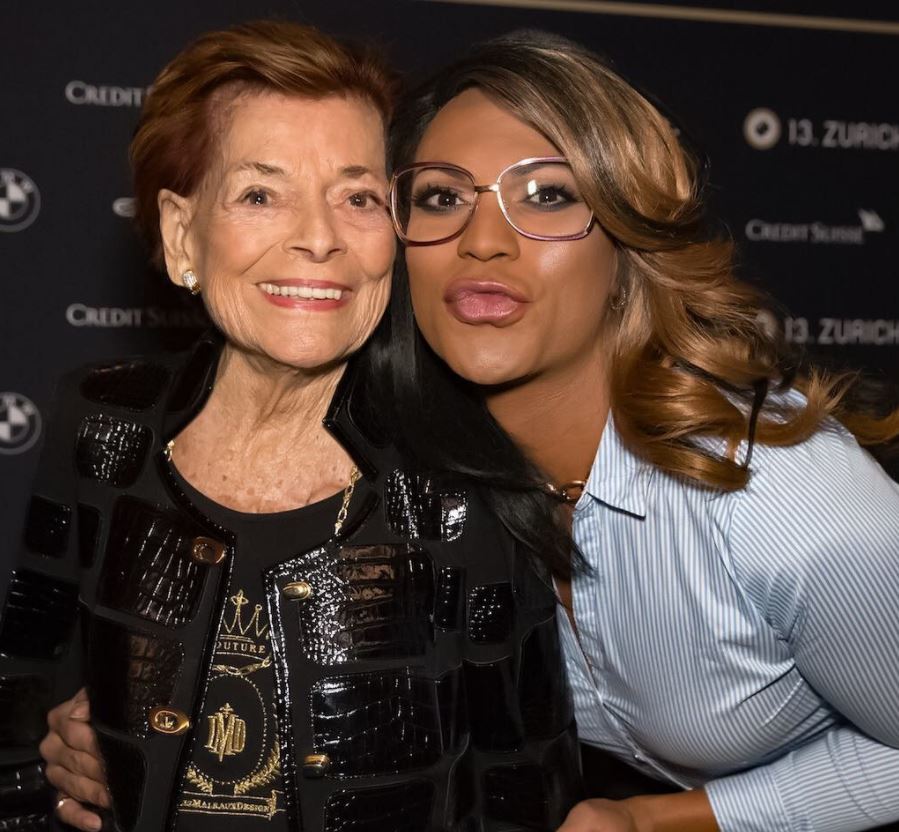 LysAssia's tweet photo. Stunning photo of our dear Lys with Jazzmin at the ZURICH FILM FESTIVAL, during the screening of the touching film DAS MENSCHLEIN MATTHIAS. https://t.co/1yNkqNT59U