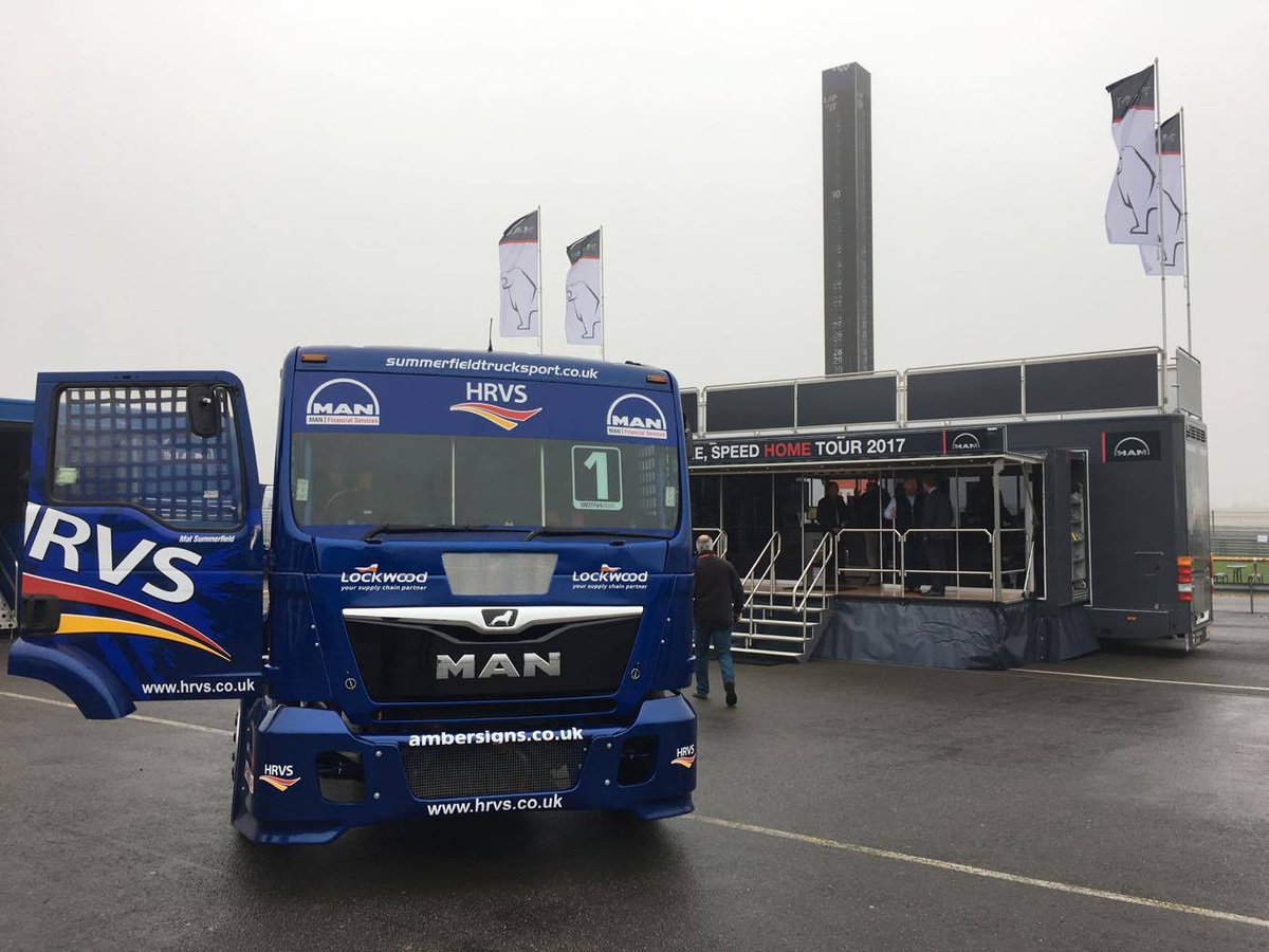 mantruckbusuk's tweet photo. It may be raining but we are having a great day at the Home, Speed, Home Tour 2017. #Rockingham https://t.co/SBwjIWsG1c