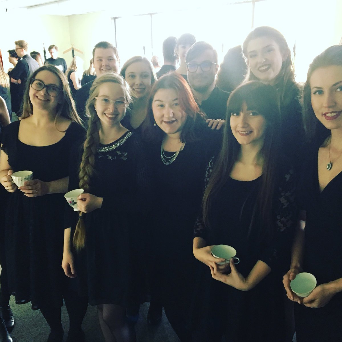 MusicAtMemorial's tweet photo. Music@memorial students our cup of tea at #mungrad17. #Bravo @musicschooldean @MUN_Students @janeleibel #nlarts  #operastudents https://t.co/1bhHyUOAHs