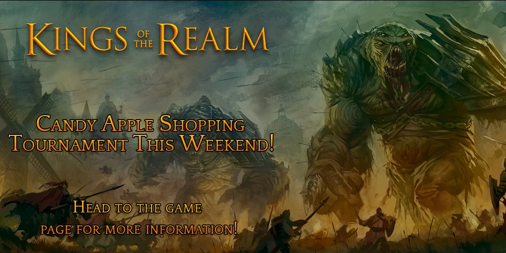 KingsoftheRealm's tweet photo. Is time to go candy apple shopping! Head to our forums for more information about this weekend's tournament! https://t.co/Ud8lskmBJT
