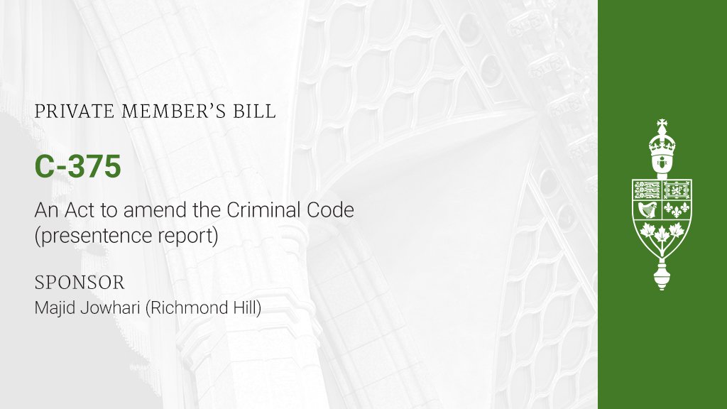 HoCChamber's tweet photo. .@MajidJowhari introduced Bill #C375 in the #HoC. https://t.co/HKMGjABadP