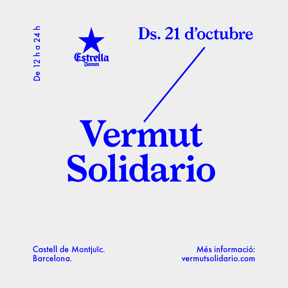EstrellaDammCat's tweet photo. “Have fun and help the world” és el seu lema. Vine al @VermutSolidario i gaudeix de la jornada al #CastellDeMontjuïc https://t.co/Hz6bj5NjzH https://t.co/v0Bqz0pgpA