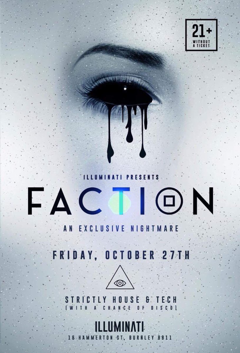 AINSWORTHDJ's tweet image. Next Friday. Illuminati, Burnley🕷🐜