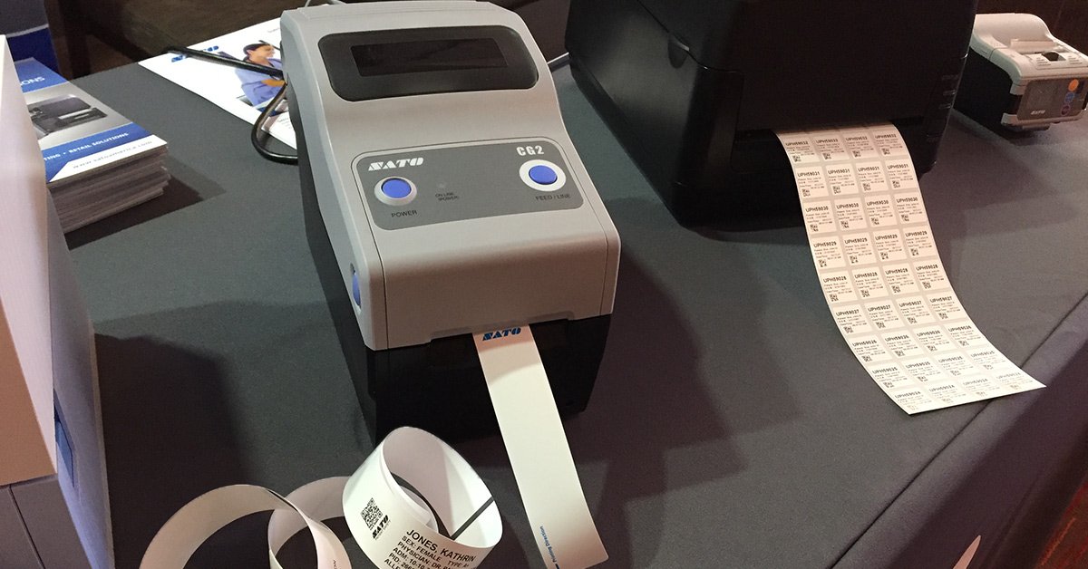 SATOamerica's tweet photo. Good morning from #GS1HCconf in Chicago. Learn all about #GS1Standards in #healthcare and see cerner validated thermal printers from #SATO! https://t.co/qAxs1Qd4Th