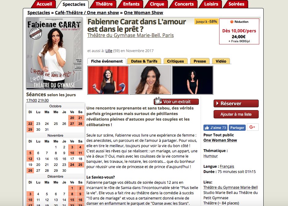 FABIENNE_CARAT's tweet photo. ONE WOMAN SHOW Fabienne CARAT «Seule en Show» tous les vendredis,samedis &amp; dimanches au @TheatreGymnase à Paris 😉💋🙌 17&amp;18 @SpotlightLille https://t.co/VS5gjLMPxC