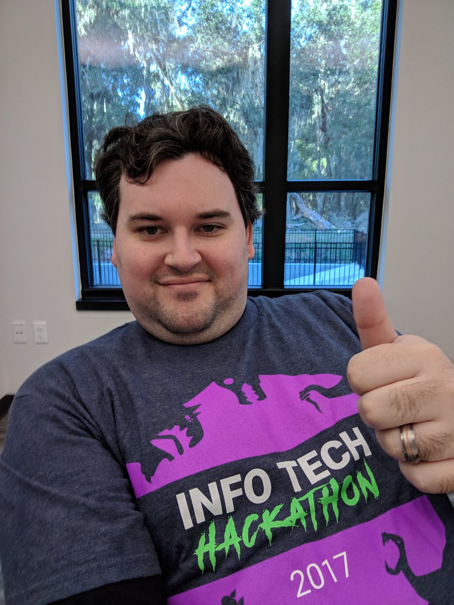 Rayhort's tweet photo. Excited for the first day of the @infotechinc #Hackathon! #Gainesville #TeamArcade #Arcade https://t.co/QU4gYprpDU