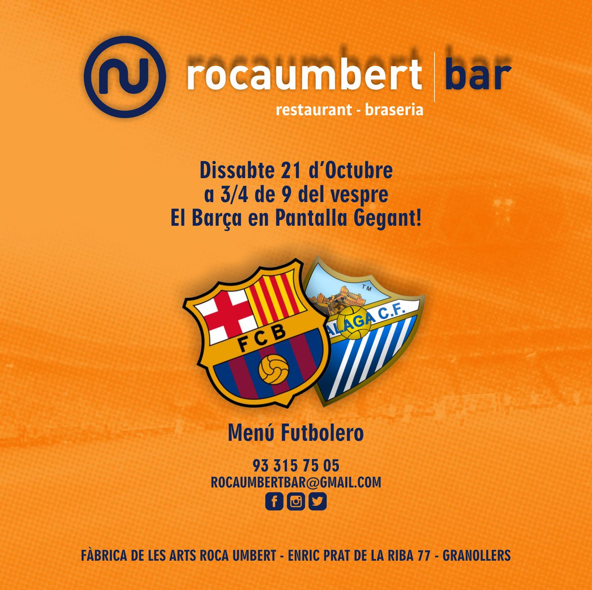 RocaUmbertBar's tweet photo. Bojos pel #Barça https://t.co/f9SVe120Ln