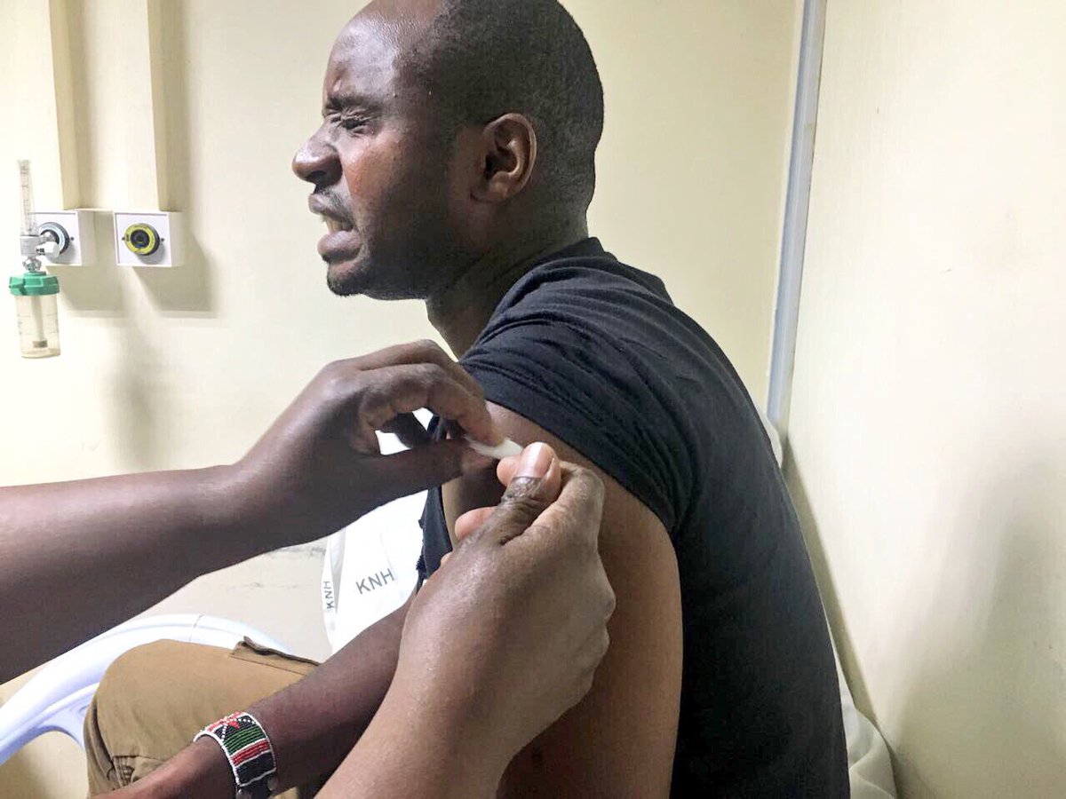 bonifacemwangi's tweet photo. I have been treated at Kenyatta Hospital. X-ray done,nothing broken. Just a hematoma (a solid swelling of clotted blood within the tissues) https://t.co/CP8StVNYEb