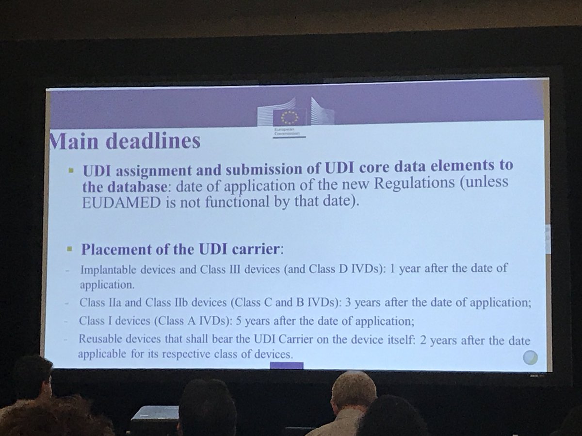KervinFranke's tweet photo. #UDI in EU assignmment and submission of UDI core data elements to database on date of application of the regulation #GS1HCConf https://t.co/os7EbeLVbZ