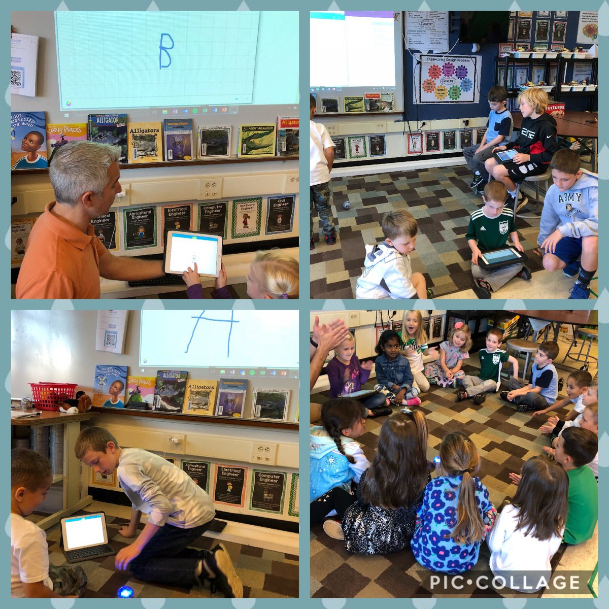 6th graders teaching Kindergarten how to use Sphero and Kindergarten teaching 6th how to write letters <a href="/SpheroEdu/">Sphero Education</a> <a href="/CBKutzElem/">Paul W. Kutz Elem</a> #cbsdtech