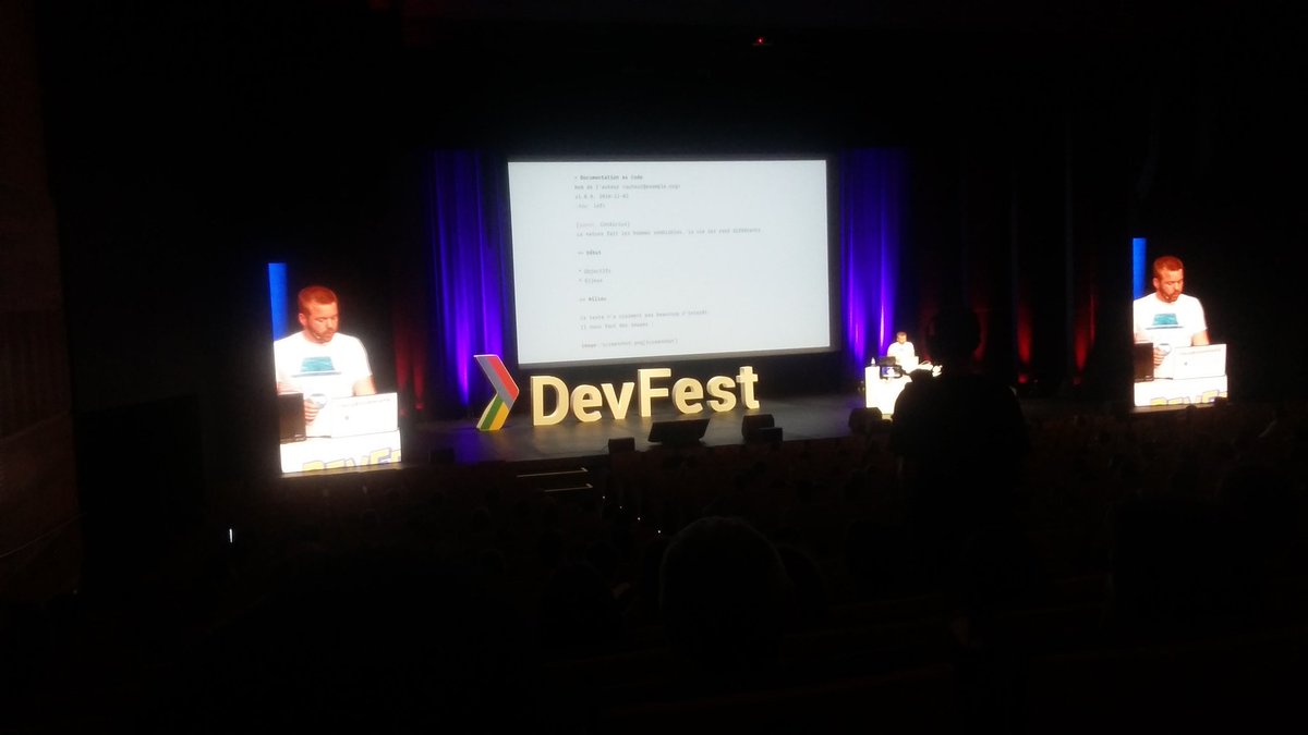 mauger_jeremy's tweet image. @hsablonniere #devfestnantes #DocAsCode @maxdsfrance 
&quot;Le futur c&apos;est collaborer &quot;