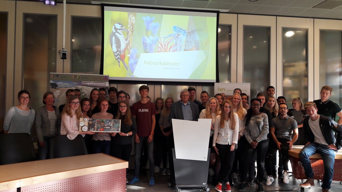 Toffe presentaties en mooie producten natuurkalender i.o.v. <a href="/NationaalParkDF/">Drents-Friese Wold</a> door 6 VWO Stellingwerfcollege Oosterwolde. Trotse docenten.