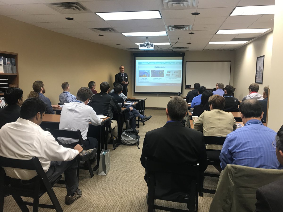 3DS_Marty's tweet photo. Alan Prior getting started with the SIMULIA Strategic Update... https://t.co/1mX89X7Fi7
