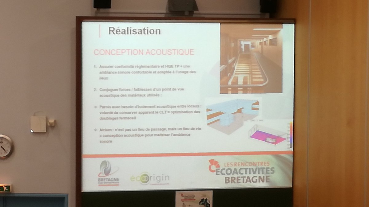 EcoEnt_Bzh's tweet image. Témoignage sur la conception acoustique d'un bâtiment bois #EcoactBzh #LyceeStMalo   #PatriceLiard_Architecte @AlhyangeBzhSud