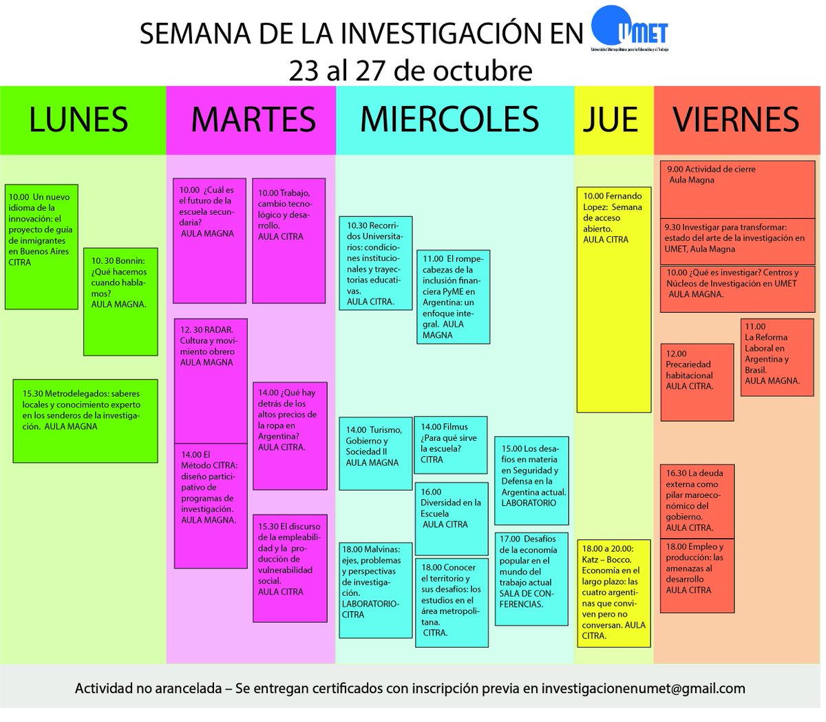 ¿Sabés qué es investigar?
Para que no te pierdas nada de la Semana de la Investigación acá podés ver la agenda completa.
⬇️⬇️⬇️