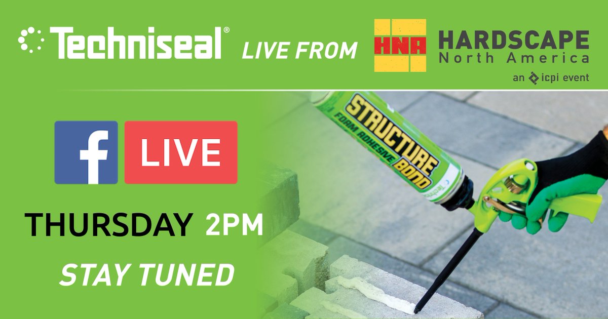Techniseal's tweet image. At 2PM, we'll be broadcasting a #StructureBond demo on #FacebookLive directly from #HNA2017 goo.gl/KWYi94