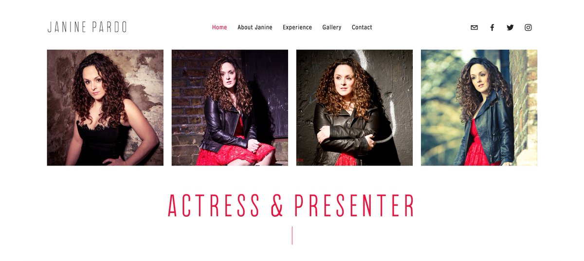 2nd website launch of the day.  Love this website for @JaninePardo 
janinepardo.com

#websitelaunch #actress #presenter